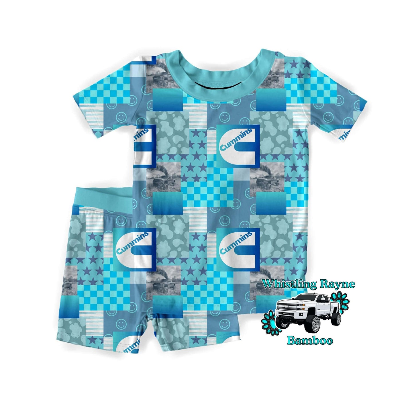 Blue Cummins Short Set
