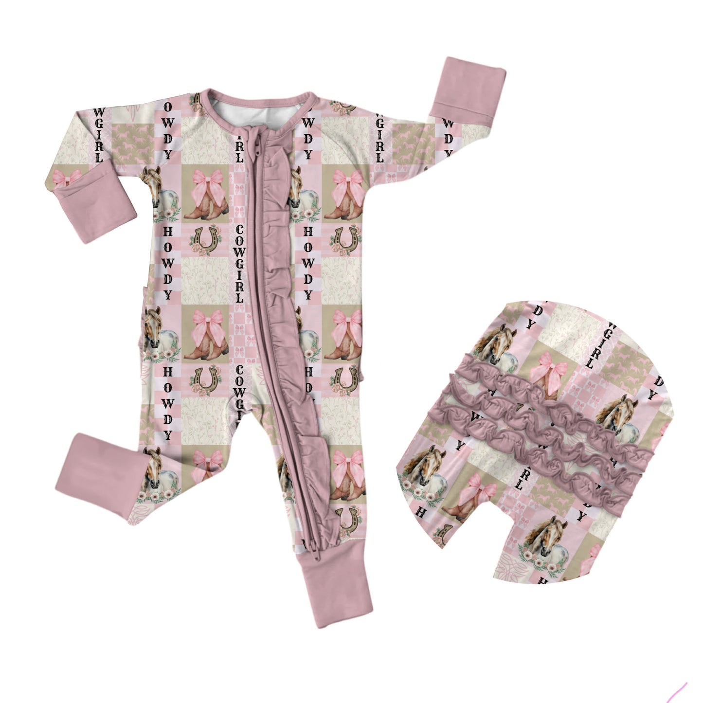 Howdy cowgirl ruffle zippy